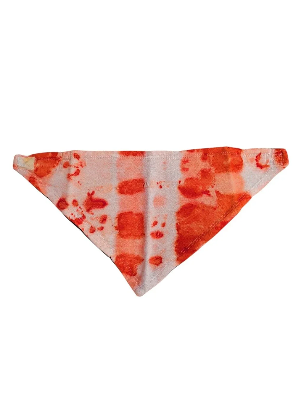 NWOT Tie-Dye Triangle Pet Bandana / Baby Bandaid Bib in Orange/ Black Backside